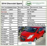 2014 CHEVROLET SPARK Engine Starter Motor Automatic Transmission 42K Miles Q