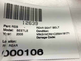 2005 VOLKSWAGEN BEETLE (TYPE 1) Rear Seat Belt Safety Seatbelt Driver Left OEM Q