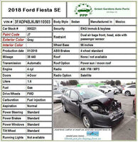 2018 FORD FIESTA Front Dash Information Display Screen Interior H2BT-18B955-CB