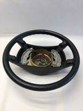 1990 MERCEDES 300E Steering with Contact Ring Control Wheel Black PN 1244640228