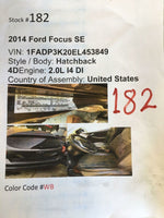 2014 FORD FOCUS 2012 2013 2014 Trunk/decklid/hatch/tailgate