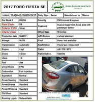 2017 FORD FIESTA Two Piston With Connectin Rod Assembly G