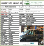 1999 TOYOTA SIENNA Front Dash Radio Trim Surround Cover (55412-08010) G
