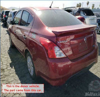 2016 NISSAN VERSA Rear Seat Belt Lap and Shoulder Belt Left Side LH G