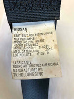 2016 NISSAN VERSA Rear Seat Belt Lap and Shoulder Belt Left Side LH G