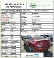 2016 NISSAN VERSA Theft-Locking Control Module Code TWC1U241 G