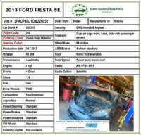 2013 FORD FIESTA Crankshaft Automatic Transmission FWD 1.6L Crank Shaft G