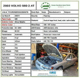 2003 VOLVO 60 SERIES Engine Oil Pump 2.4L A/T Sedan Code 3065014 G