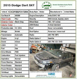 2015 DODGE DART Rear Inner Door Trim Panel Left Driver Side LH G