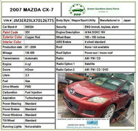 2007 - 2012 MAZDA CX7 Front Door Glass Window Left Driver Side LH G