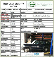 2002 -2007 JEEP LIBERTY Front Electric Dood Paint Code PB8 Right Side RH G