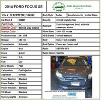 2014 FORD FOCUS AutomaticTransmission Assembly 130K Miles 2.0L 4 Cylinder