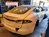 2014 TESLA S Rear Back Bumper Cover Paint Code PBCW White Hatchback G