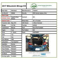 2017 MITSUBISHI MIRAGE Audio & Visual Equipment Radio AM FM MP3 (8701A657) G