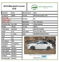 2010 MITSUBISHI LANCER Sedan Owners Manual Service Guide Book Handbook G