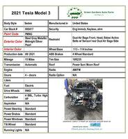 2021 TESLA MODEL 3 Sedan Media Computer Control Module G