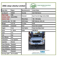 2002-2007 JEEP LIBERTY Limited Wagon 4 Door Rear Door Paint Code PW1 Right Side