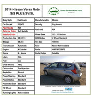 2014 NISSAN VERSA Hatchback Front Door Upper & Lower Hinge Right Passenger Side