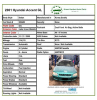 2000 - 2005 HYUNDAI ACCENT Rear Fuel Gas Filler Cap Gas Tank Door Paint Code GG