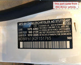 2002 MERCEDES C-CLASS Rear Door Paint Code 960 White Left Driver Side LH