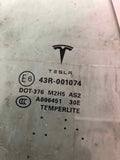 2016 TESLA S Hatchback 4-Door Rear Door Glass Window Left Driver Side LH