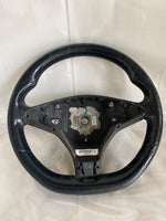 2014 TESLA S Front Drivers Steering Wheel Control with Leather Black OEM